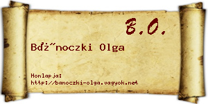 Bánoczki Olga névjegykártya